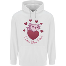 I Love You Alotl Valentines Day Axoloti Mens 80% Cotton Hoodie White