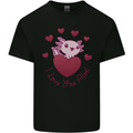 I Love You Alotl Valentines Day Axoloti Mens Cotton T-Shirt Tee Top Black