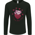 I Love You Alotl Valentines Day Axoloti Mens Long Sleeve T-Shirt Black