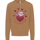 I Love You Alotl Valentines Day Axoloti Mens Sweatshirt Jumper Caramel Latte