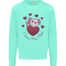 I Love You Alotl Valentines Day Axoloti Mens Sweatshirt Jumper Peppermint