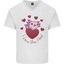 I Love You Alotl Valentines Day Axoloti Mens V-Neck Cotton T-Shirt White
