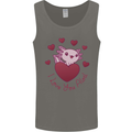 I Love You Alotl Valentines Day Axoloti Mens Vest Tank Top Charcoal