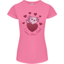 I Love You Alotl Valentines Day Axoloti Womens Petite Cut T-Shirt Azalea