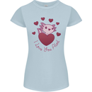 I Love You Alotl Valentines Day Axoloti Womens Petite Cut T-Shirt Light Blue