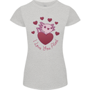 I Love You Alotl Valentines Day Axoloti Womens Petite Cut T-Shirt Sports Grey