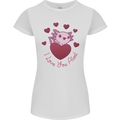 I Love You Alotl Valentines Day Axoloti Womens Petite Cut T-Shirt White