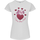 I Love You Alotl Valentines Day Axoloti Womens Petite Cut T-Shirt White