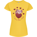 I Love You Alotl Valentines Day Axoloti Womens Petite Cut T-Shirt Yellow