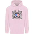 I Love You America 4th of July USA Flag Childrens Kids Hoodie Light Pink