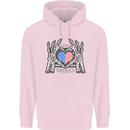I Love You America 4th of July USA Flag Childrens Kids Hoodie Light Pink