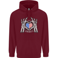 I Love You America 4th of July USA Flag Childrens Kids Hoodie Maroon