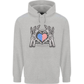 I Love You America 4th of July USA Flag Childrens Kids Hoodie Sports Grey