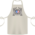 I Love You America 4th of July USA Flag Cotton Apron 100% Organic Natural