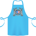 I Love You America 4th of July USA Flag Cotton Apron 100% Organic Turquoise