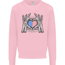 I Love You America 4th of July USA Flag Kids Sweatshirt Jumper Light Pink
