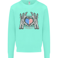 I Love You America 4th of July USA Flag Kids Sweatshirt Jumper Peppermint