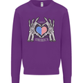 I Love You America 4th of July USA Flag Kids Sweatshirt Jumper Purple