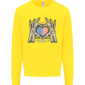 I Love You America 4th of July USA Flag Kids Sweatshirt Jumper Yellow