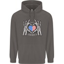 I Love You America 4th of July USA Flag Mens 80% Cotton Hoodie Charcoal
