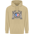 I Love You America 4th of July USA Flag Mens 80% Cotton Hoodie Sand