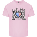 I Love You America 4th of July USA Flag Mens Cotton T-Shirt Tee Top Light Pink