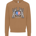 I Love You America 4th of July USA Flag Mens Sweatshirt Jumper Caramel Latte