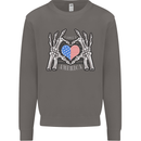I Love You America 4th of July USA Flag Mens Sweatshirt Jumper Charcoal