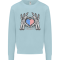 I Love You America 4th of July USA Flag Mens Sweatshirt Jumper Light Blue