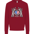 I Love You America 4th of July USA Flag Mens Sweatshirt Jumper Red