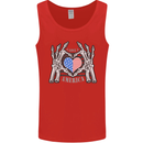 I Love You America 4th of July USA Flag Mens Vest Tank Top Red