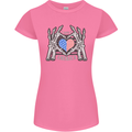 I Love You America 4th of July USA Flag Womens Petite Cut T-Shirt Azalea