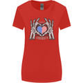 I Love You America 4th of July USA Flag Womens Wider Cut T-Shirt Red