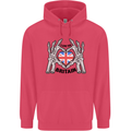 I Love You Great Britain Union Jack Flag UK Childrens Kids Hoodie Heliconia