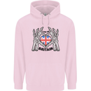 I Love You Great Britain Union Jack Flag UK Childrens Kids Hoodie Light Pink