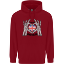 I Love You Great Britain Union Jack Flag UK Childrens Kids Hoodie Red