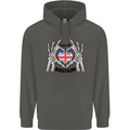 I Love You Great Britain Union Jack Flag UK Childrens Kids Hoodie Storm Grey