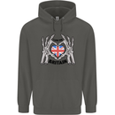 I Love You Great Britain Union Jack Flag UK Childrens Kids Hoodie Storm Grey