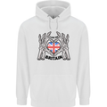 I Love You Great Britain Union Jack Flag UK Childrens Kids Hoodie White