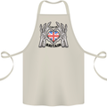 I Love You Great Britain Union Jack Flag UK Cotton Apron 100% Organic Natural