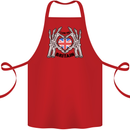 I Love You Great Britain Union Jack Flag UK Cotton Apron 100% Organic Red