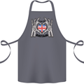 I Love You Great Britain Union Jack Flag UK Cotton Apron 100% Organic Steel