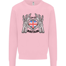 I Love You Great Britain Union Jack Flag UK Kids Sweatshirt Jumper Light Pink