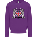 I Love You Great Britain Union Jack Flag UK Kids Sweatshirt Jumper Purple