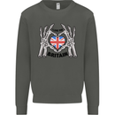 I Love You Great Britain Union Jack Flag UK Kids Sweatshirt Jumper Storm Grey