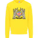 I Love You Great Britain Union Jack Flag UK Kids Sweatshirt Jumper Yellow