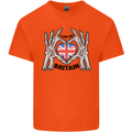 I Love You Great Britain Union Jack Flag UK Kids T-Shirt Childrens Orange