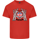 I Love You Great Britain Union Jack Flag UK Kids T-Shirt Childrens Red