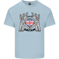 I Love You Great Britain Union Jack Flag UK Mens Cotton T-Shirt Tee Top Light Blue