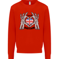 I Love You Great Britain Union Jack Flag UK Mens Sweatshirt Jumper Bright Red